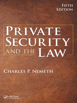 cover image of Private Security and the Law